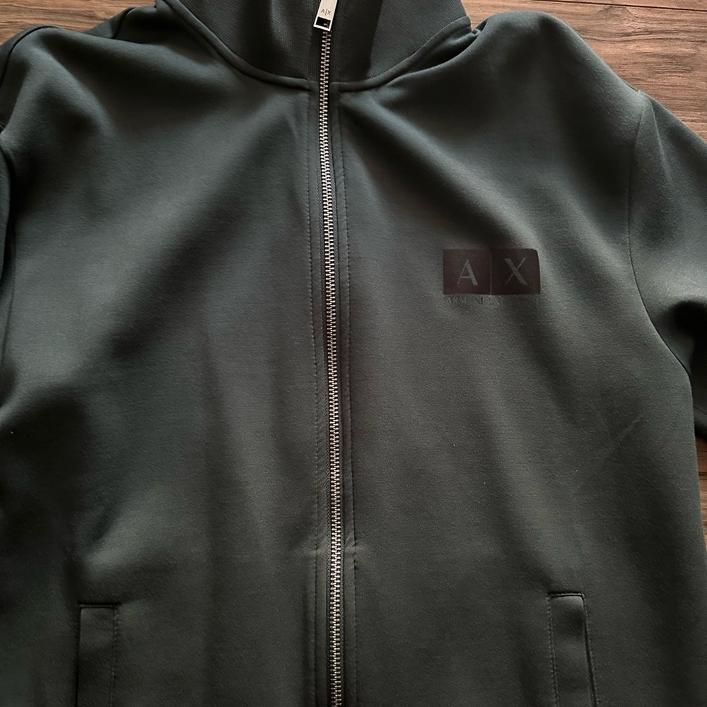 A|X Zip-Up Hoodie in Dark Green